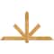 Ekena Millwork Kennewick Rough Sawn Timber Gable Bracket, Western Red Cedar, 60"W x 32"H x 4"D x 4"F, 13/12 Pitch GBW060X32X0404KEN00RWR - alternate 1